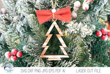 Rustic Farmhouse Christmas Tree Ornament SVG for Laser Cutter