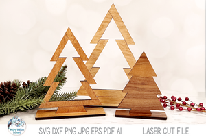 Christmas Tree Shelf Sitter SVG Bundle for Laser Cutter