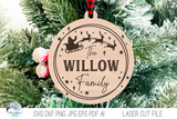 Personalized Family Christmas Ornament Bundle for Laser Cutter