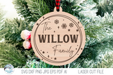 Personalized Family Christmas Ornament Bundle for Laser Cutter