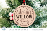 Personalized Family Christmas Ornament Bundle for Laser Cutter