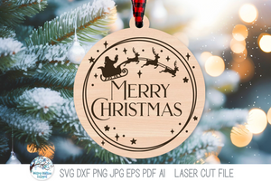 Merry Christmas Ornament Bundle - SVG Files for Laser Cutter