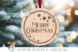 Merry Christmas Ornament Bundle - SVG Files for Laser Cutter