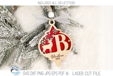 Mega Bundle - Personalized Monogram Letter Christmas Ornament Bundle for Laser Cutter