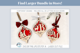 Personalized Monogram Christmas Tree Ornament Bundle for Laser Cutter