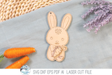 Easter Bunny DIY Pop Out Craft Coloring Kit - SVG File for Laser Cutter