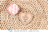 Valentine's Day Pop It Keychain and Bracelet Tag Bundle - SVG File for Laser Cutter