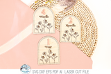 Newborn Baby Girl Flower Arch Milestone Bundle - SVG File for Laser Cutter