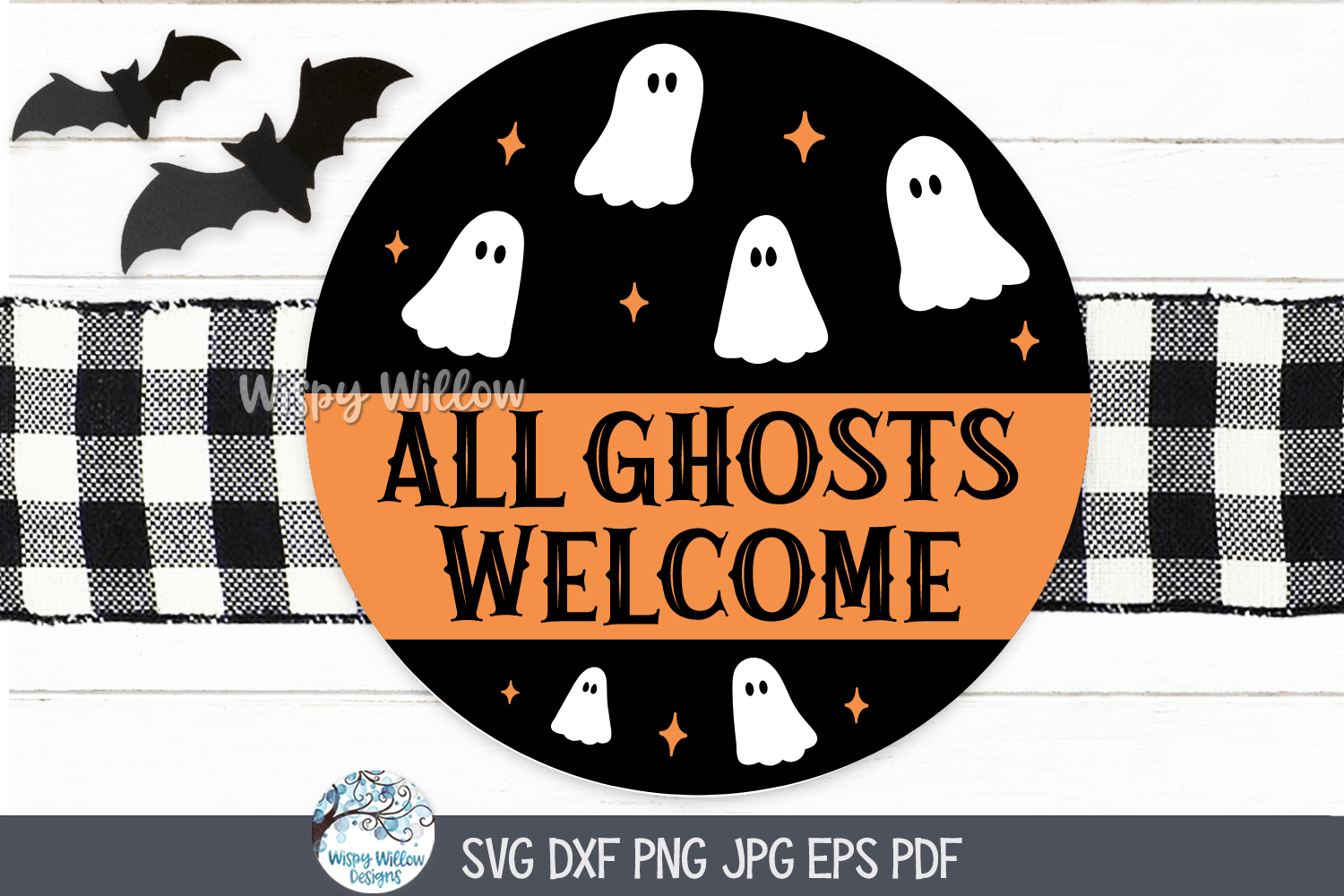 All Ghosts Welcome SVG | Halloween Ghost Art Wispy Willow Designs Company