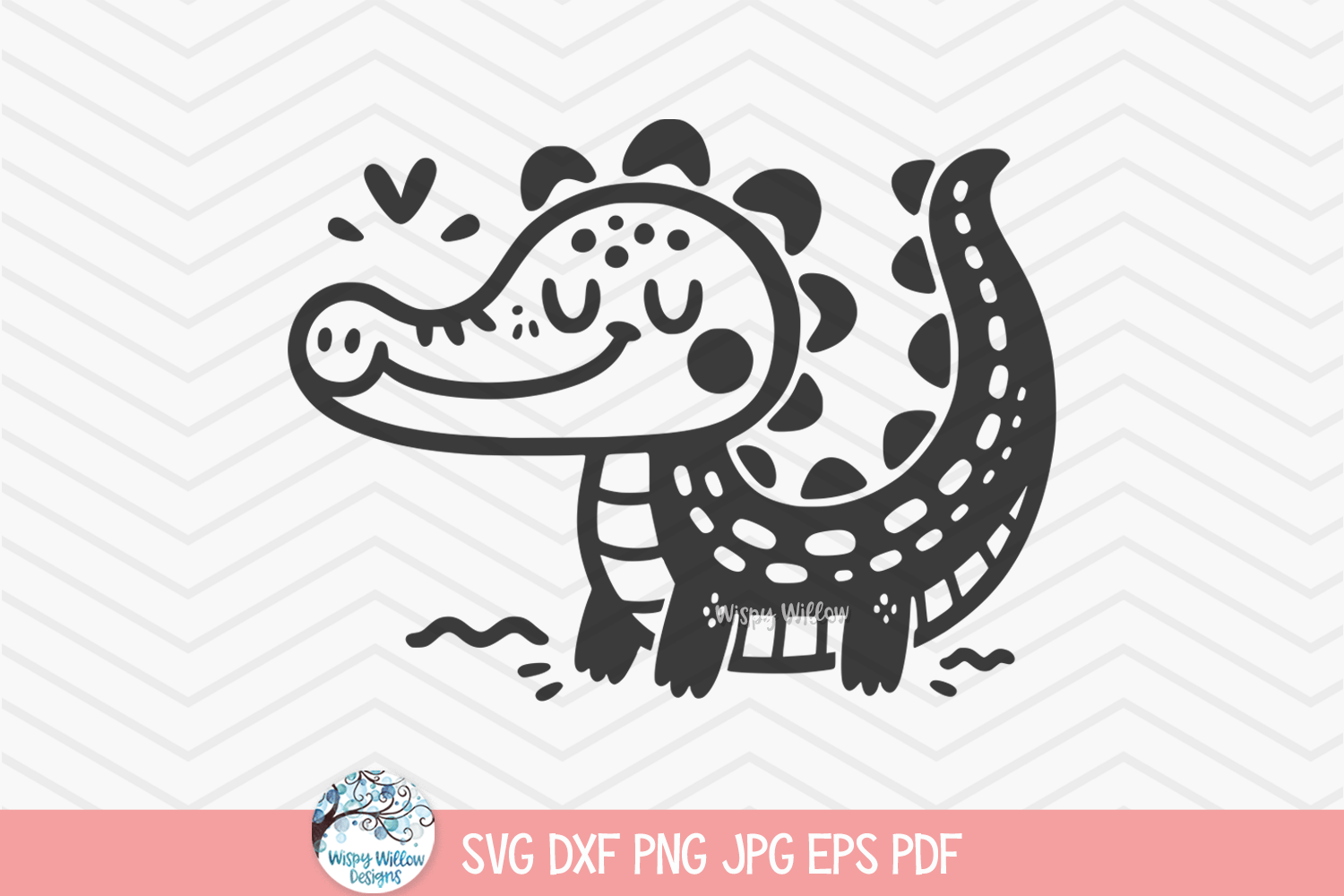Alligator SVG | Crocodile Design Wispy Willow Designs Company