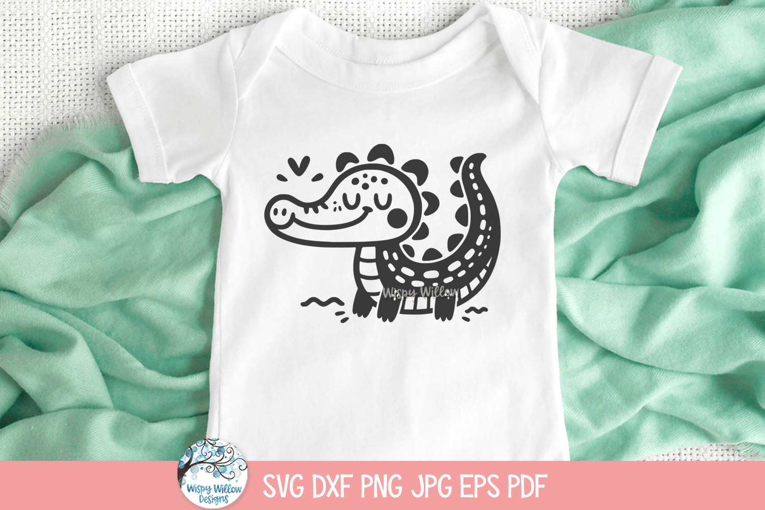Alligator SVG | Crocodile Design Wispy Willow Designs Company