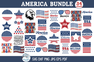 America SVG Bundle | USA Independence Day Celebration Design Wispy Willow Designs Company