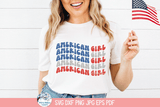 American Girl SVG | 4th of July Patriotic Graphic Wispy Willow Designs Company