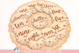 Baby Girl Monthly Milestone Disc Bundle - Wildflower SVG File for Laser Cutter Wispy Willow Designs Company