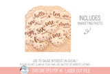 Baby Girl Monthly Milestone Disc Bundle - Wildflower SVG File for Laser Cutter Wispy Willow Designs Company