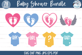 Baby Shower SVG Bundle Wispy Willow Designs Company