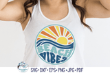 Beach Vibes SVG | Round Beach Sunrise Wispy Willow Designs Company