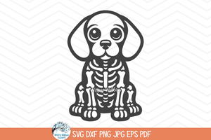 Beagle Dog Skeleton SVG | Halloween Animal PNG Wispy Willow Designs Company