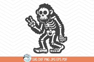 Big Foot Skeleton SVG | Mythical Creature Halloween Design Wispy Willow Designs Company