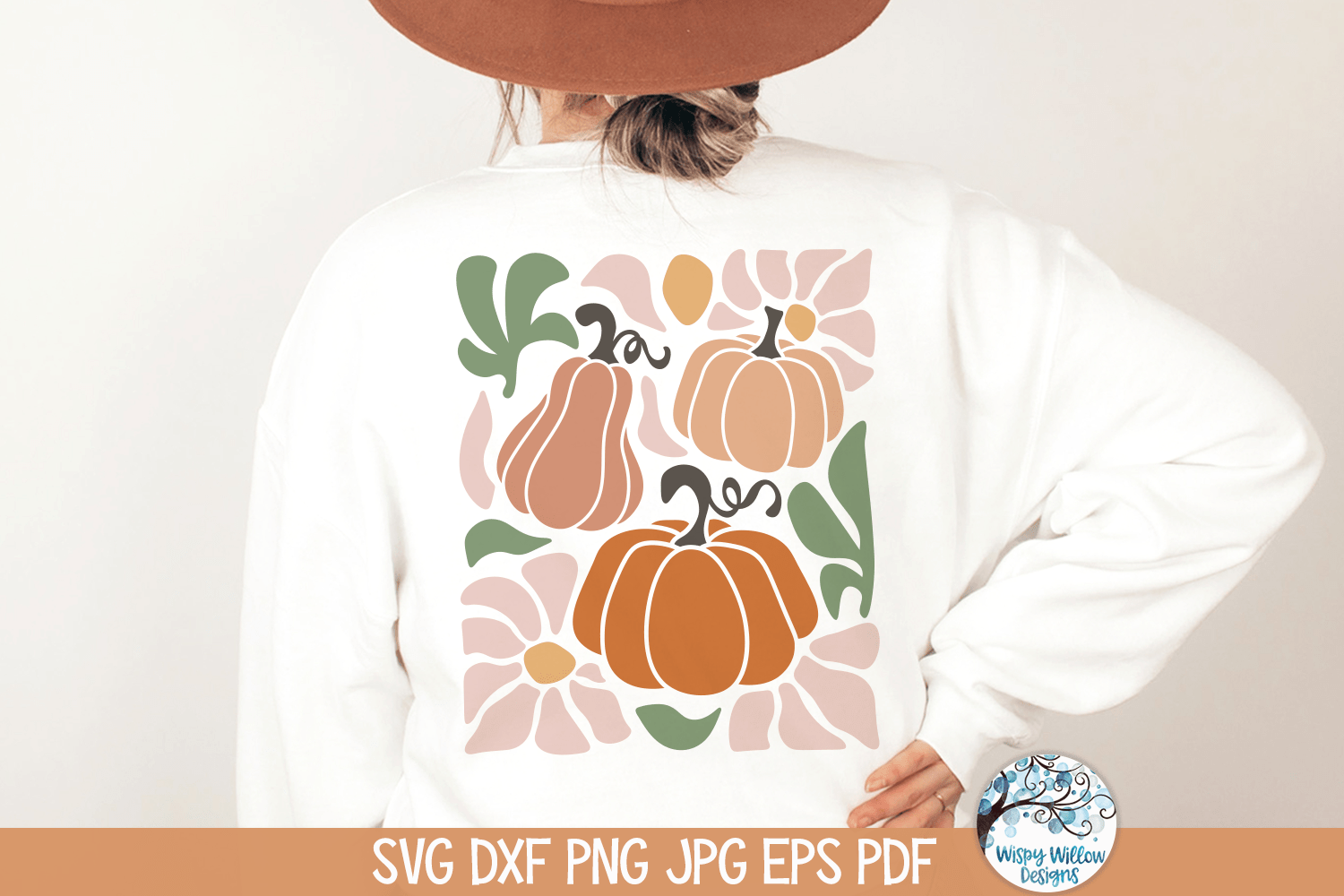 Boho Pumpkins SVG | Retro Fall Design Wispy Willow Designs Company