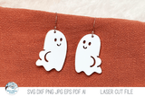 Booty Ghost Halloween Earring SVG File Wispy Willow Designs Company