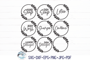 Botanical Label SVG Bundle | Soap, Lotion, Detergent Wispy Willow Designs Company