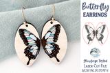 Butterfly Earring SVG File for Glowforge or Laser Wispy Willow Designs Company