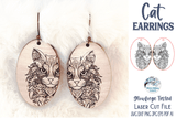 Cat Earring File for Glowforge or Laser Cutter Wispy Willow Designs Company