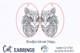 Cat Earring File for Glowforge or Laser Cutter Wispy Willow Designs Company