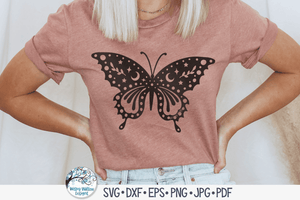 Celestial Butterfly SVG File for Cricut Wispy Willow Designs Company