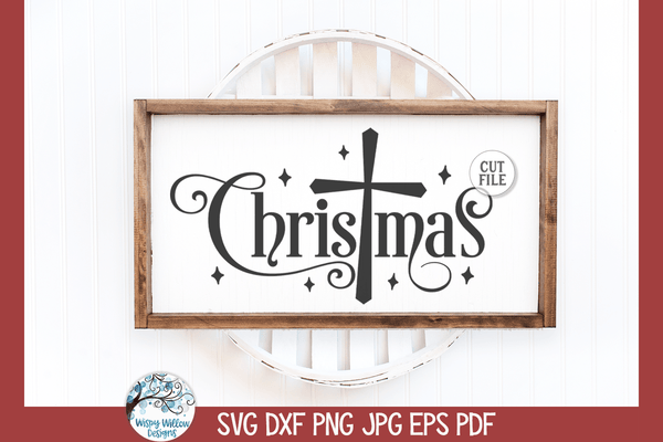 Christmas Cross SVG | Christmas Design SVG – Wispy Willow Designs