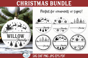 Christmas Family Bundle SVG | Festive Designs for All Wispy Willow Designs Company