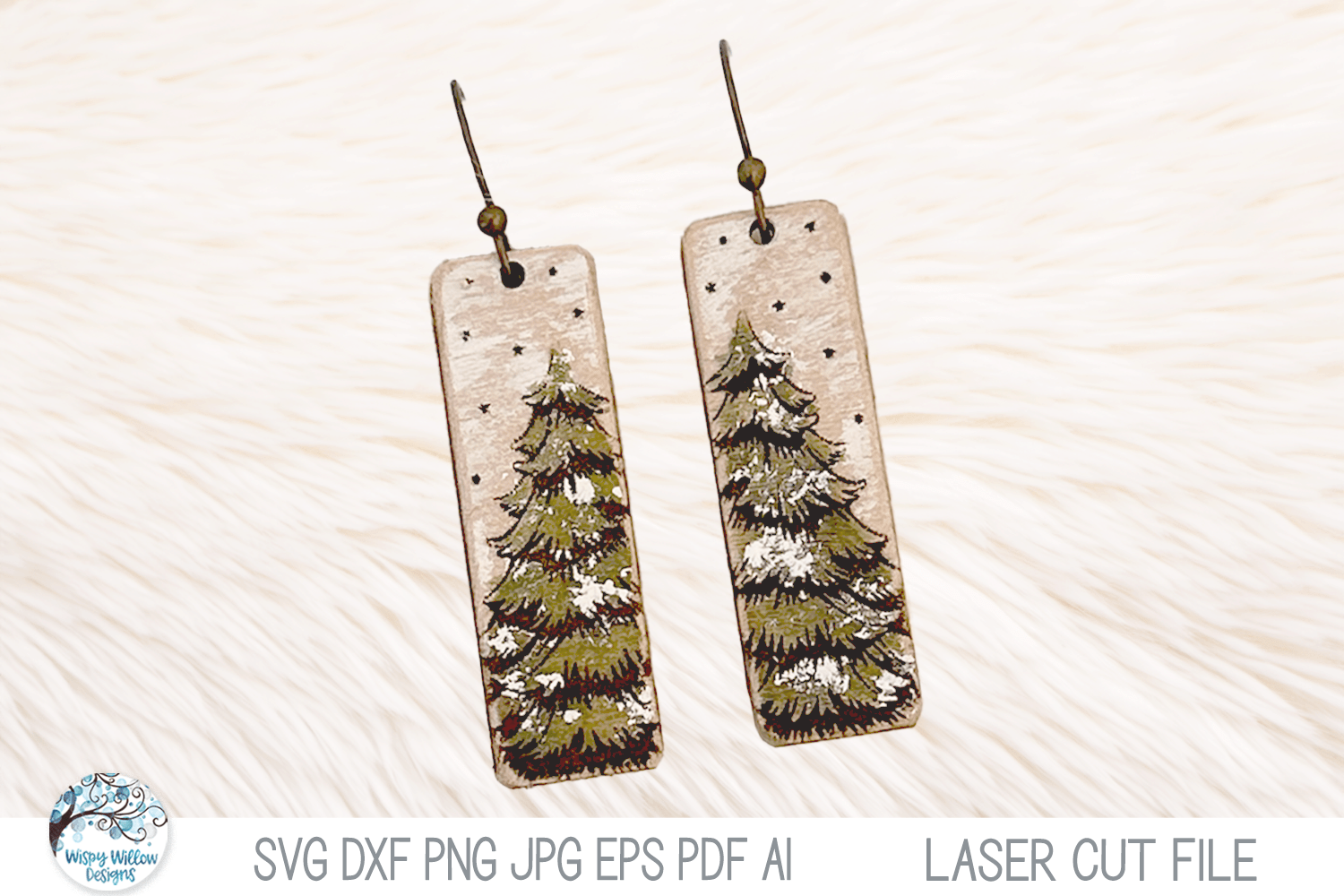 Christmas Laser Cut Earring SVG Bundle Wispy Willow Designs Company