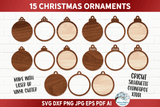 Christmas Round Ornaments SVG | Festive Designs Collection Wispy Willow Designs Company