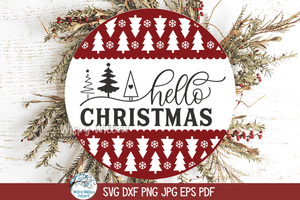 Christmas Round Sign Bundle SVG | Holiday Round Art Collection Wispy Willow Designs Company