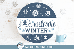 Christmas Round Sign Bundle SVG | Holiday Round Art Collection Wispy Willow Designs Company