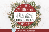 Christmas Round Sign Bundle SVG | Holiday Round Art Collection Wispy Willow Designs Company