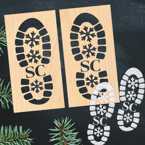 Christmas Santa Boot Print Stencil SVG Bundle for Laser Cutter Wispy Willow Designs Company