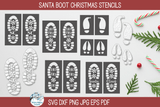 Christmas Santa Boot Print Stencil SVG Bundle Wispy Willow Designs Company