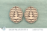 Christmas Tree Earrings SVG File for Laser Cutter Wispy Willow Designs Company