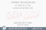 Christmas Tree Shelf Sitter SVG Bundle for Laser Cutter Wispy Willow Designs Company