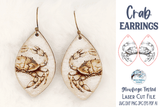 Crab Earring File for Glowforge or Laser Cutter Wispy Willow Designs Company