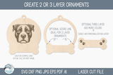 Dachshund Dog Christmas Ornament SVG File for Laser Cutter Wispy Willow Designs Company