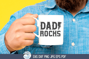 Dad Rocks SVG | Awesome Father Art Wispy Willow Designs Company