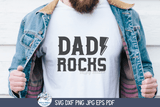 Dad Rocks SVG | Awesome Father Art Wispy Willow Designs Company