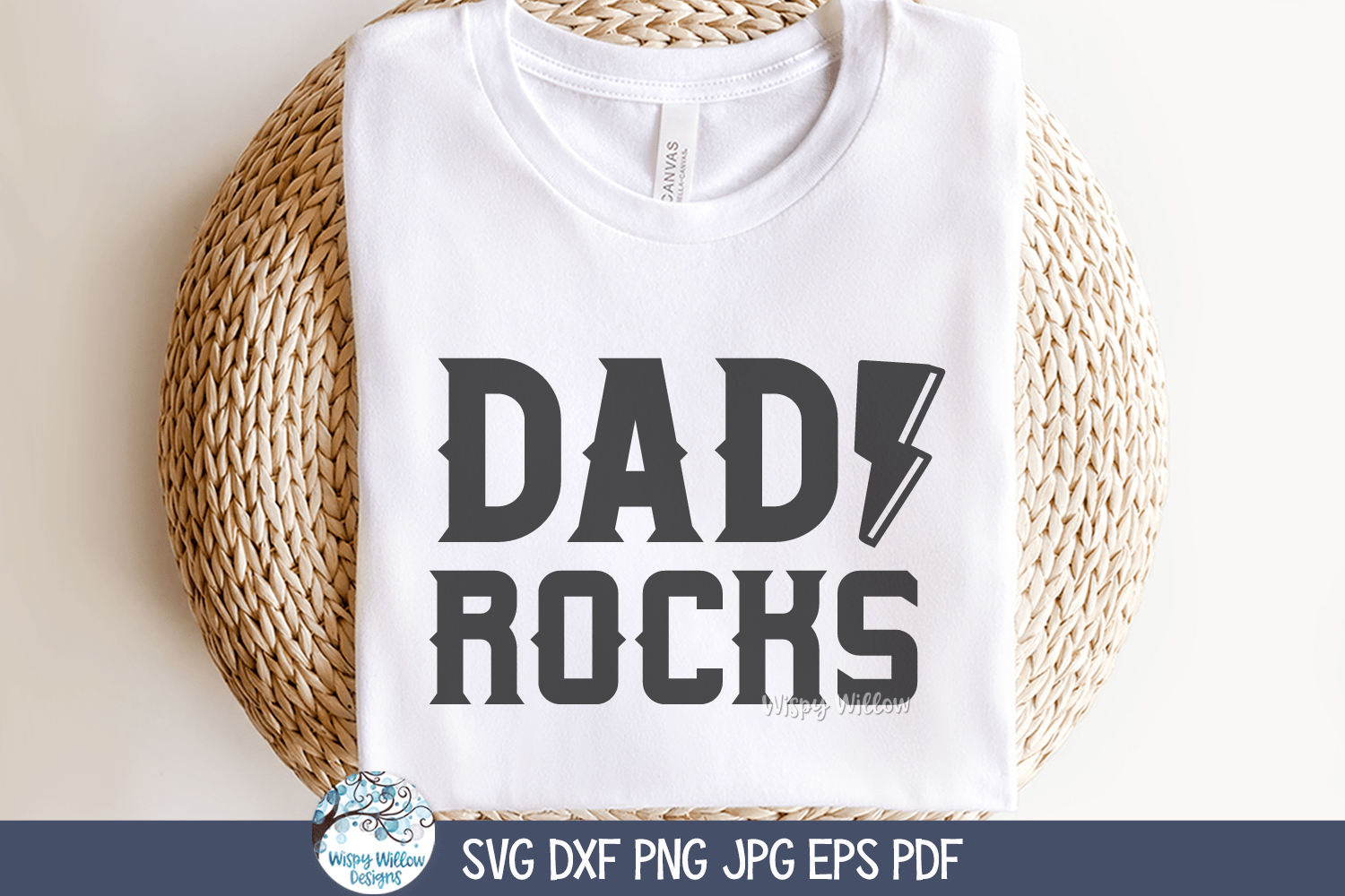 Dad Rocks SVG | Awesome Father Art Wispy Willow Designs Company