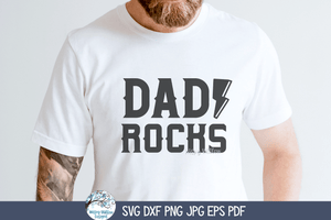 Dad Rocks SVG | Awesome Father Art Wispy Willow Designs Company