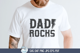 Dad Rocks SVG | Awesome Father Art Wispy Willow Designs Company