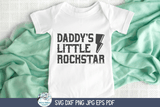 Daddy's Little Rockstar SVG | Cool Baby Shower's Design Wispy Willow Designs Company