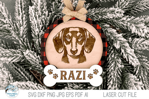 Dog Breed Christmas Ornament SVG File Bundle for Laser Cutter Wispy Willow Designs Company